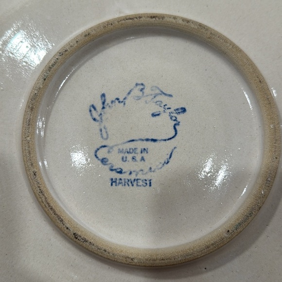 Louisville Pottery Stoneware John B. Taylor "Harvest" Chip & Dip Platter - Picture 4 of 6